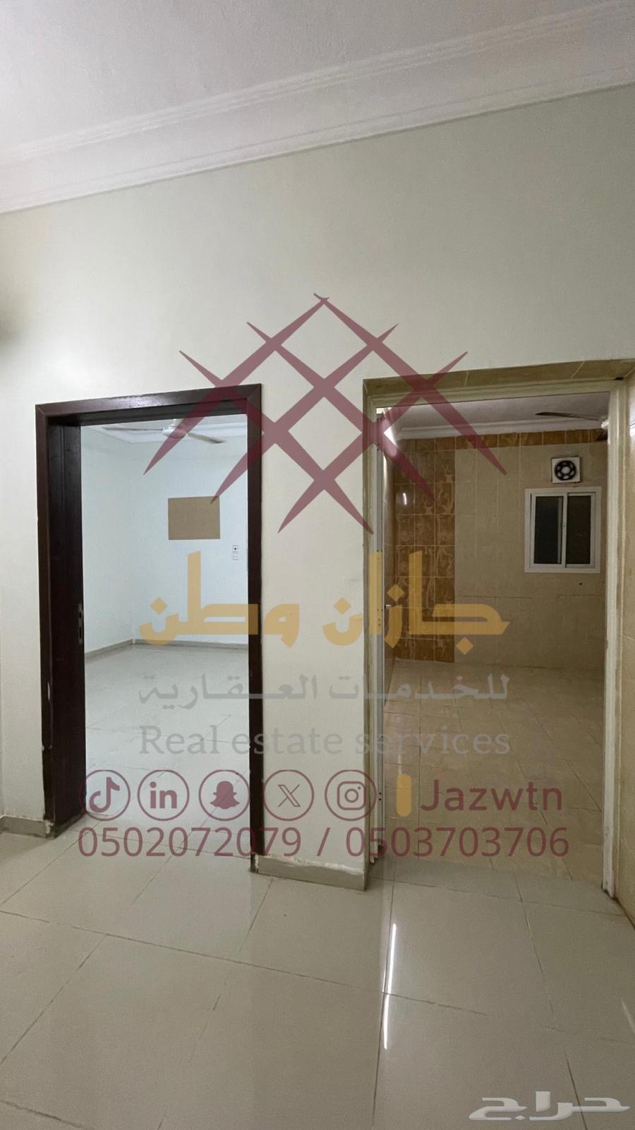 للايجار شقة في حي السويس بمدينة جيزان63010198699138114