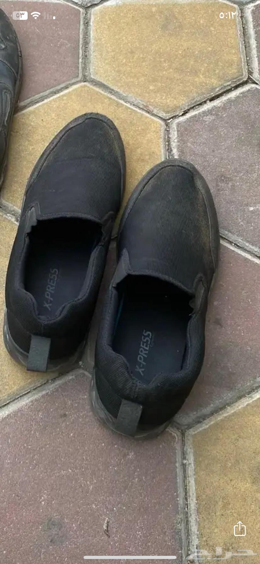 Black shoes, size 43, new, less than a month at my place, price 40 riyals63136226311681110