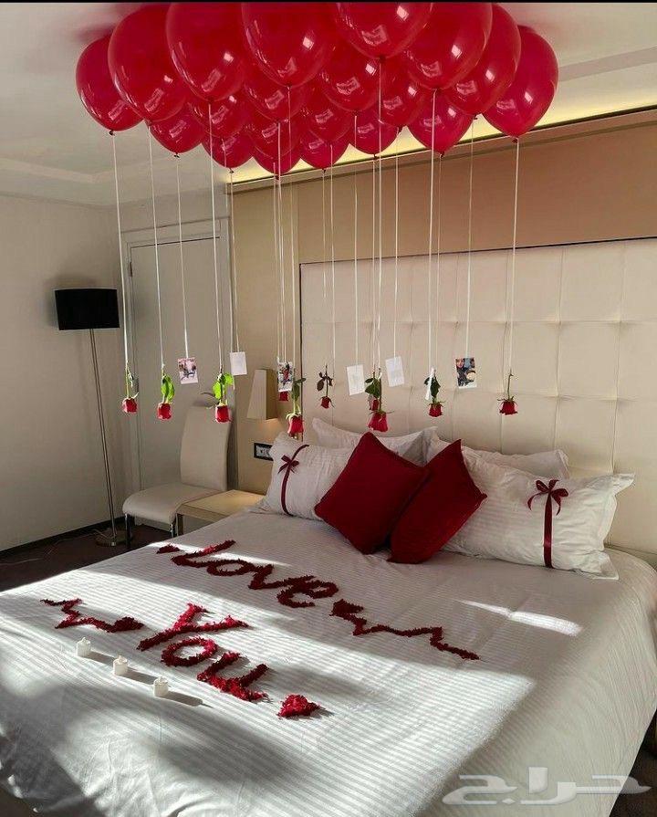 تزيين غرف نوم عرسان ذكرى زواج حفلة ميلاد63019576902403111