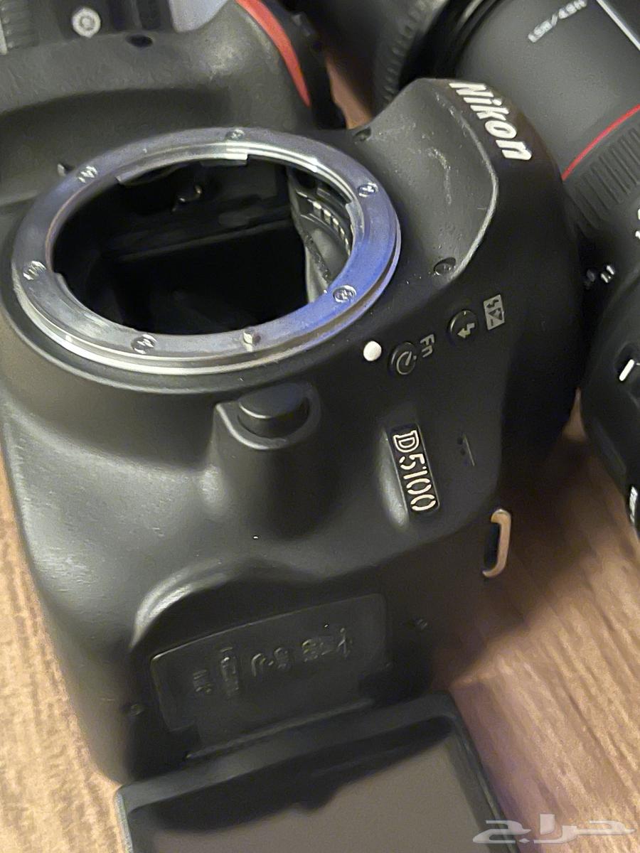 Nikon D5100 camera with three lenses, personal and simple use63109007512321111