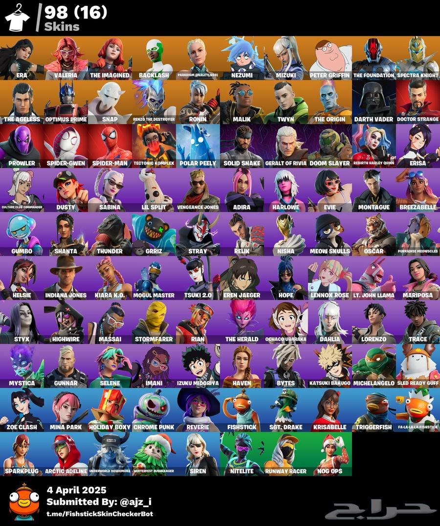 Fortnite account for sale, clean and linked to Sony-Xbox-PC63109383360385112