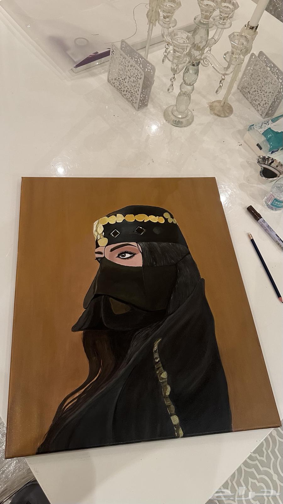 Unique hand-painted board for sale, Saudi heritage63105648417666113