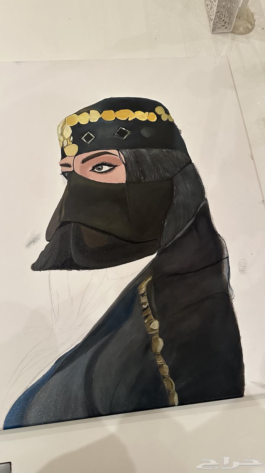 Unique hand-painted board for sale, Saudi heritage63105648417666114