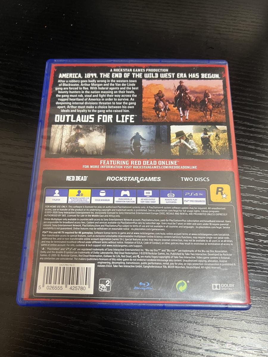 RDR 2 new game, used for 4 months, works on PS4 and PS563443912016385111