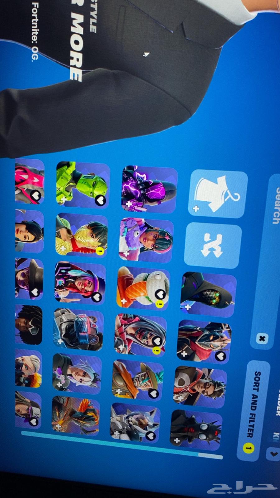 حساب فورت للبيع PC فقط دخول ايبك فقط63481303657218110