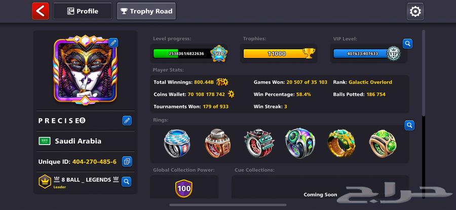 8 Ball Pool account sale billiards63102325368195111