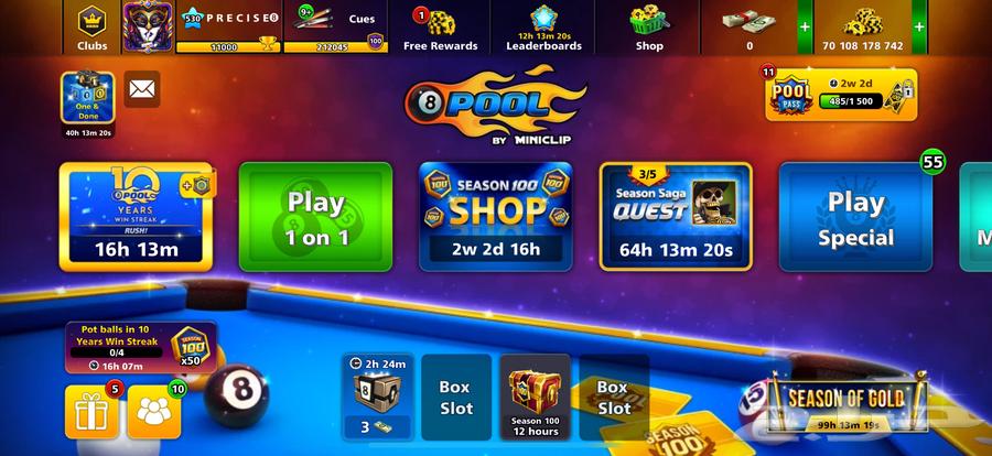 8 Ball Pool account sale billiards63102325368195115