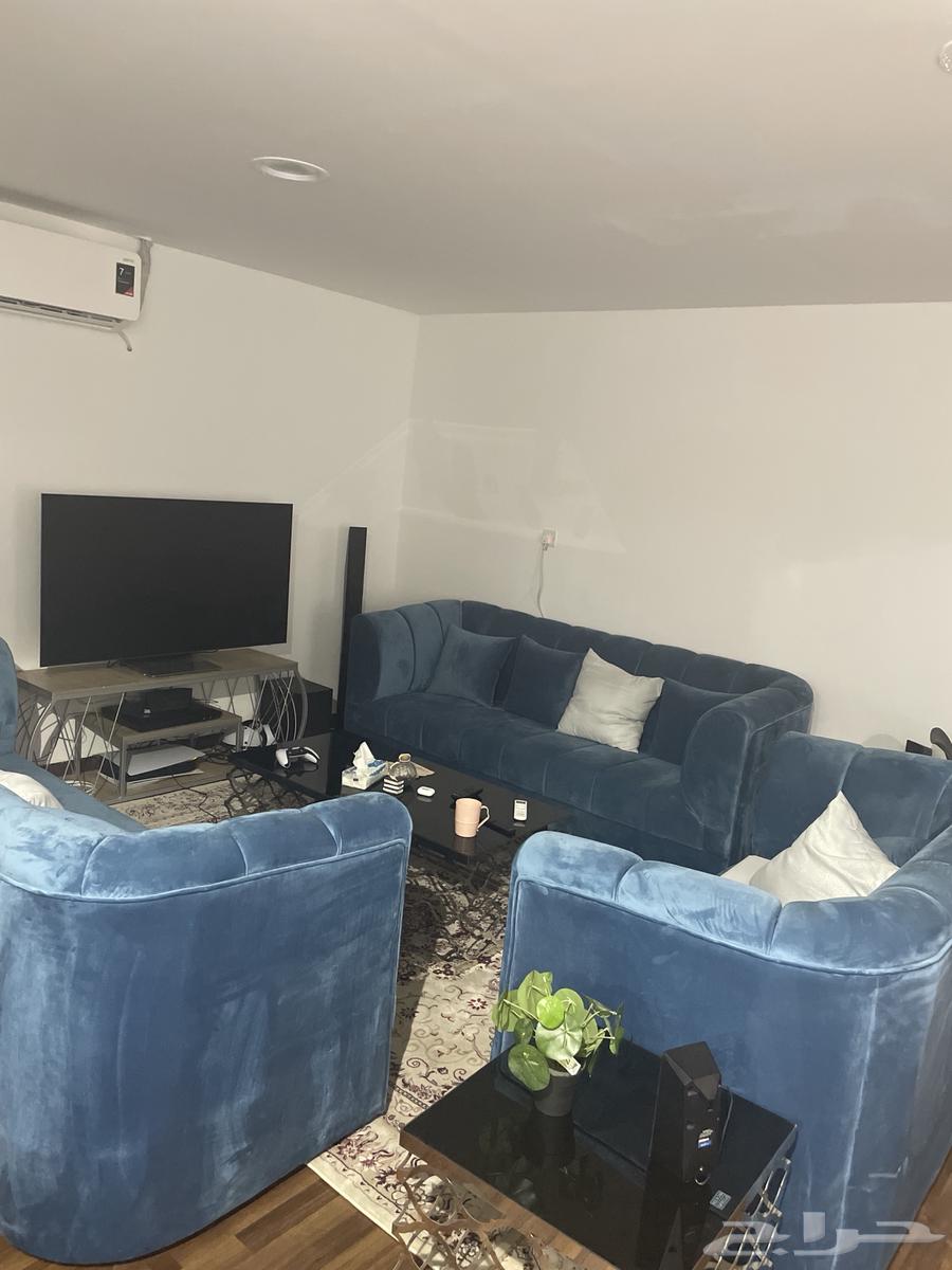 Blue three-piece sofa set631000969017621117