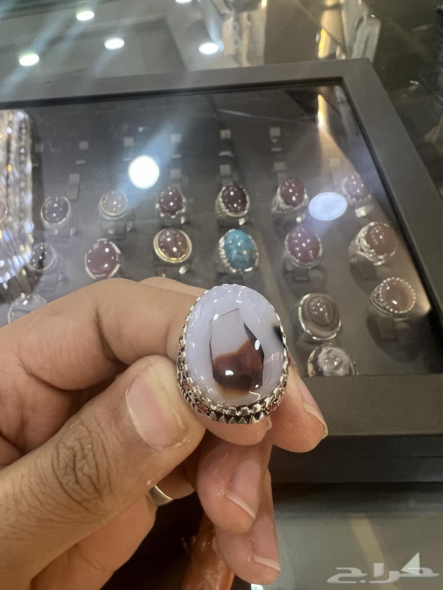 خواتم عقيق يماني نوادر فضه عيار 925 درجه اولا63095977353474112