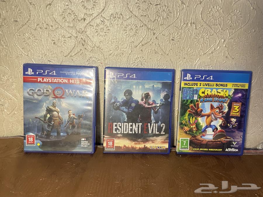 اشرطة سوني 4 جميعها بحاله سليمه RESIDENT EVIL 4  GoD of WAR63092262621953111