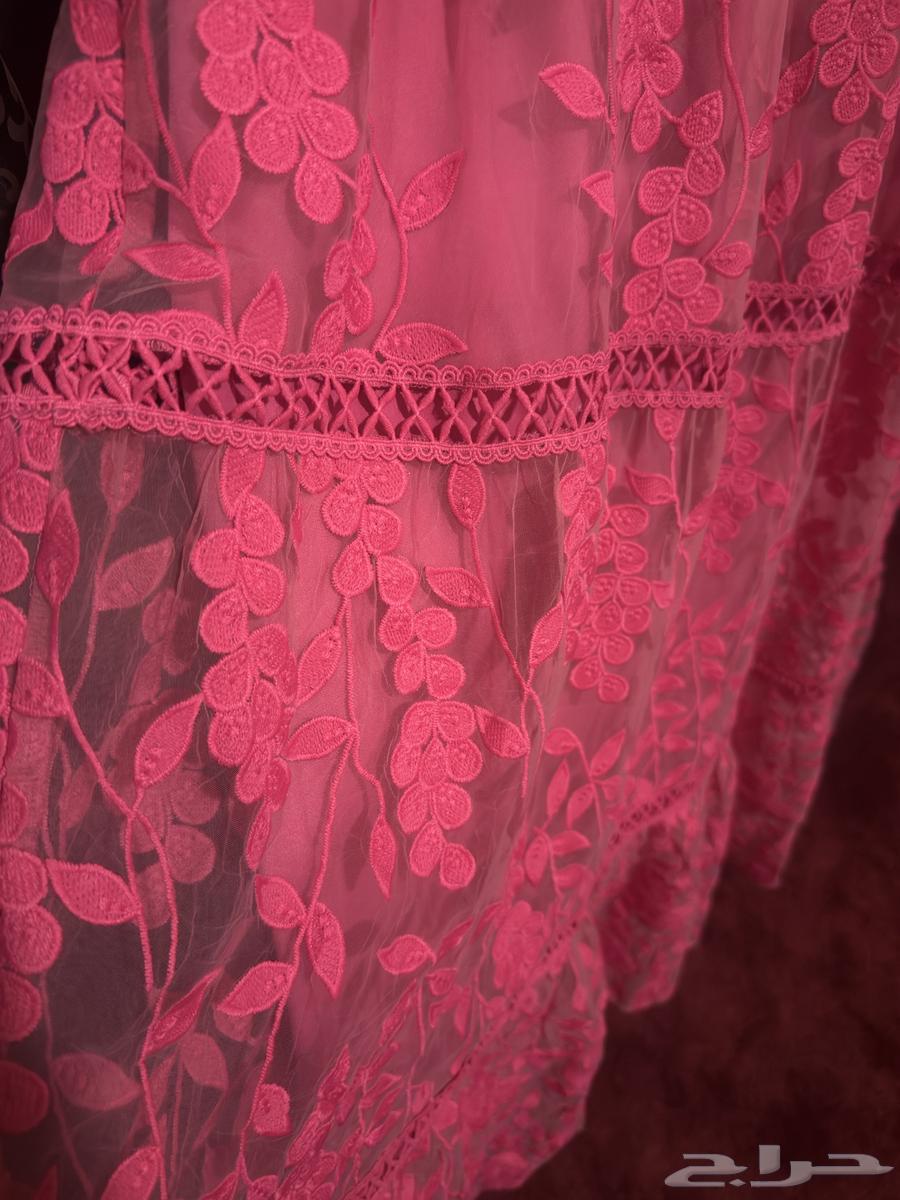 فستان سهره لون فوشي. طويل ومقاس. XL630926217341461113