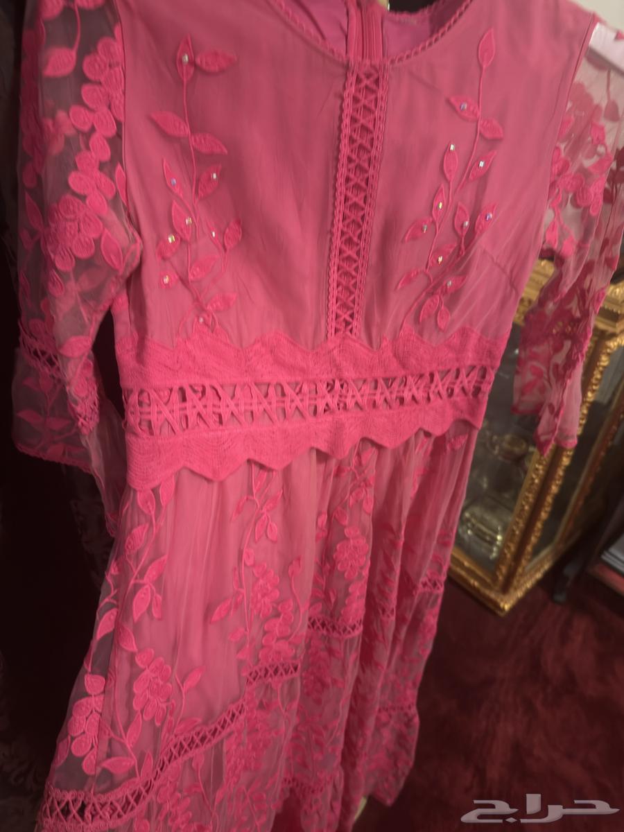 فستان سهره لون فوشي. طويل ومقاس. XL63092621734146111