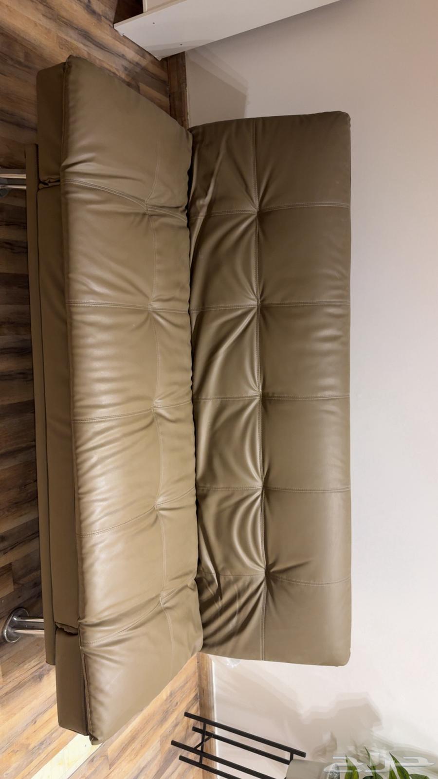 Artificial leather 3-seat sofa bed630847419321631120