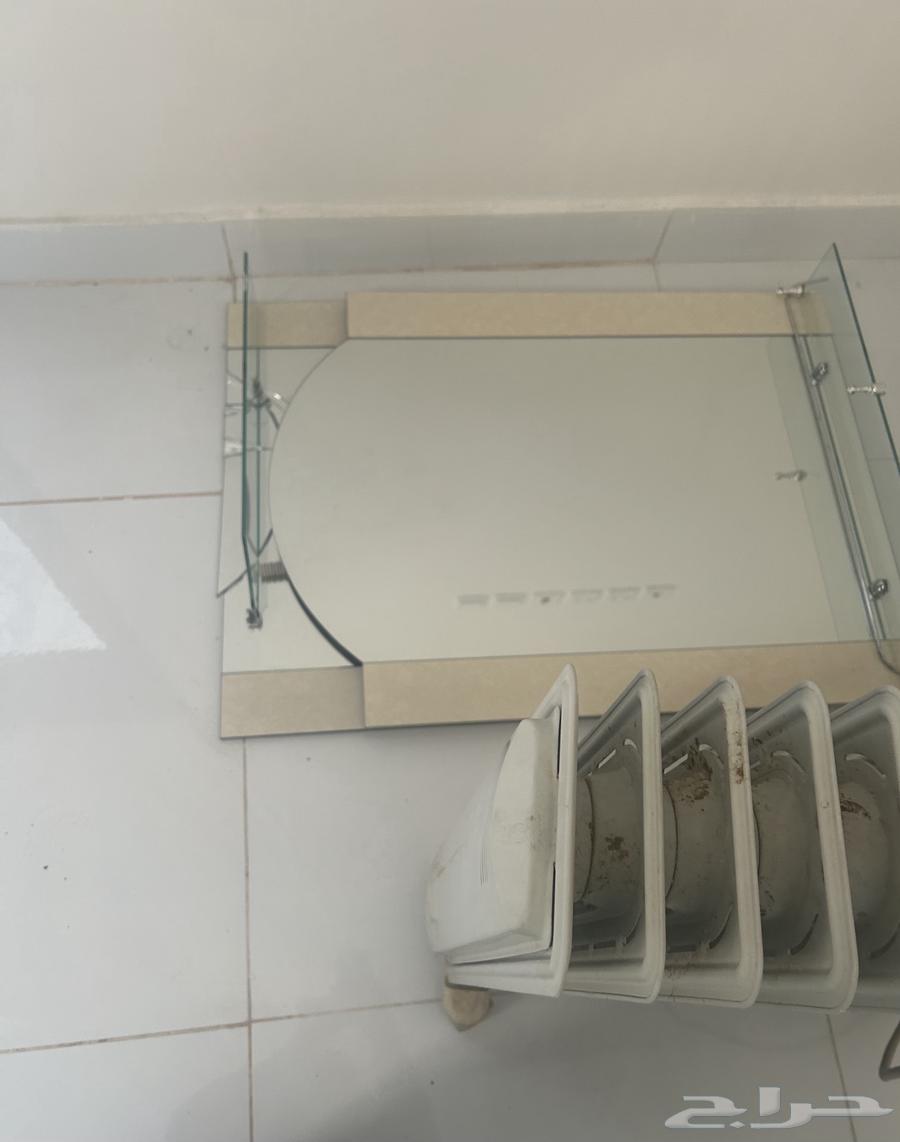 My new handmade sink, unused oil heater, mirror63084715500931112
