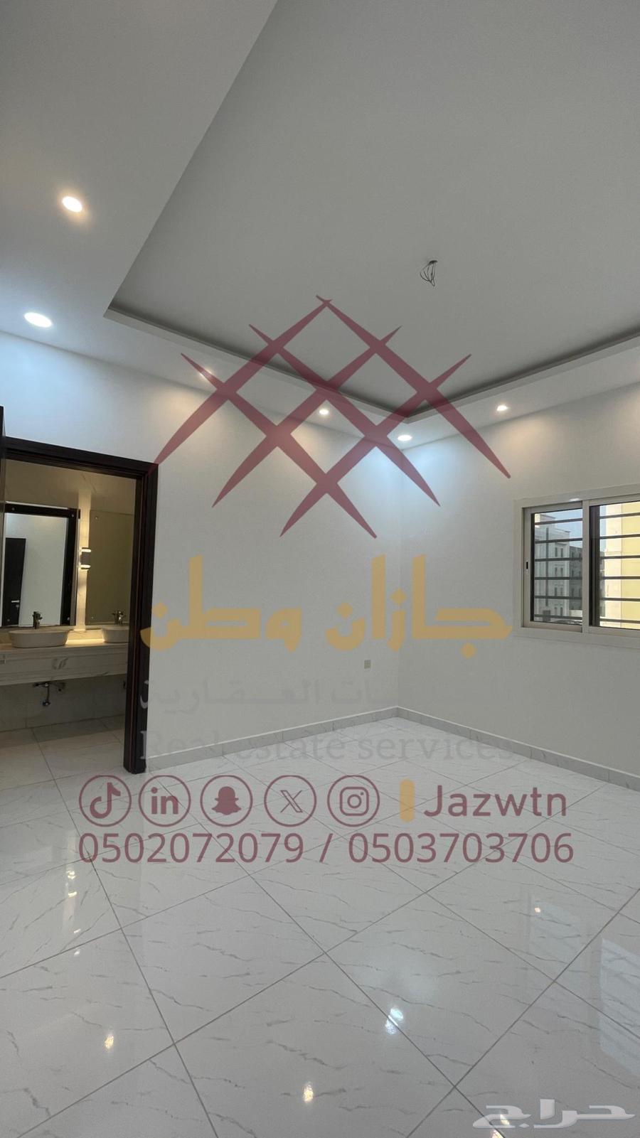 للإيجار شقة خمس غرف في مخطط 8 بمدينة جيزان63010918546946113