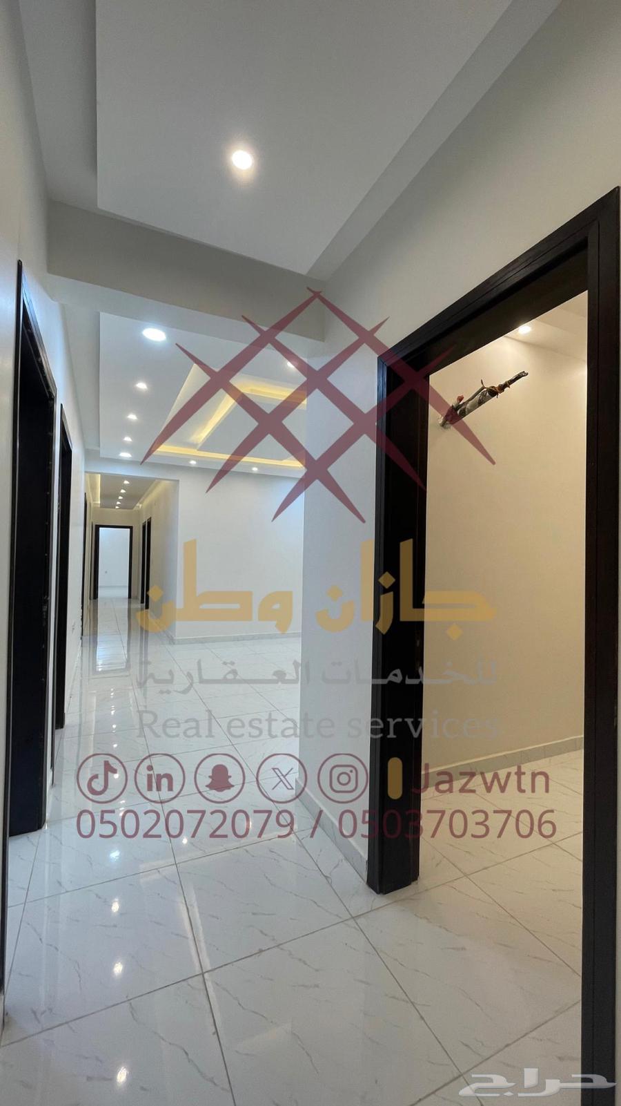 للإيجار شقة خمس غرف في مخطط 8 بمدينة جيزان63010918546946114