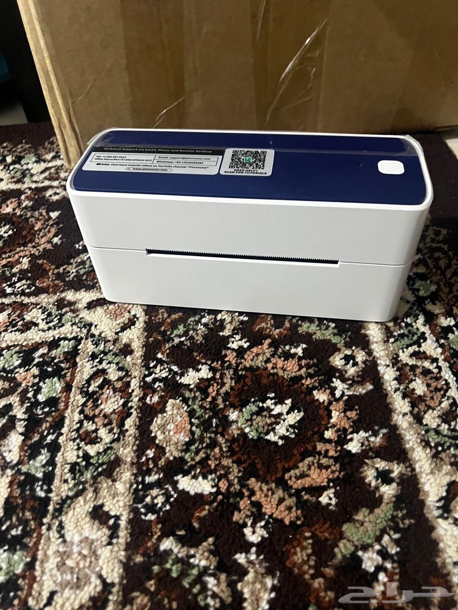 طابعة حرارية للبيع مستخدمة شهرين مع ستيكرات ب3 احجام63083444608899111