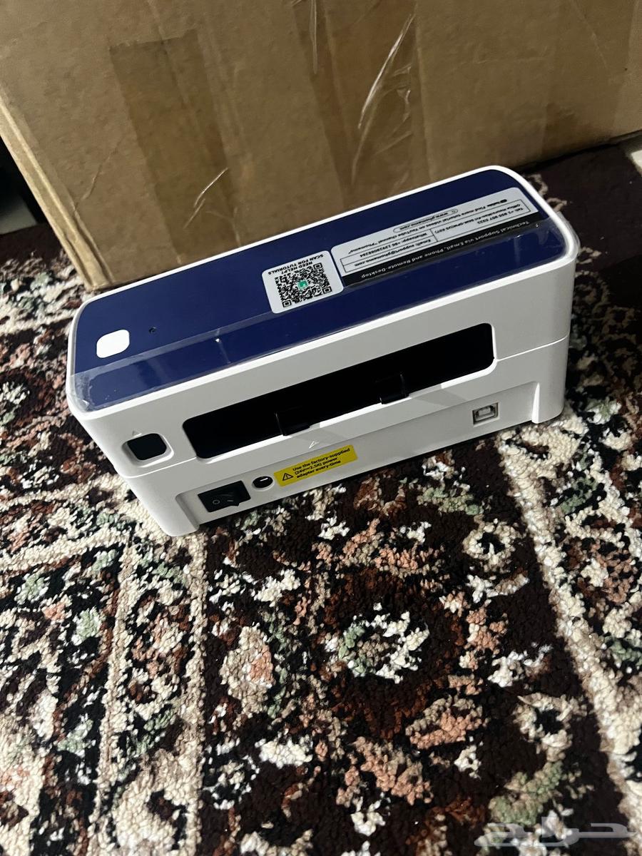 طابعة حرارية للبيع مستخدمة شهرين مع ستيكرات ب3 احجام63083444608899116