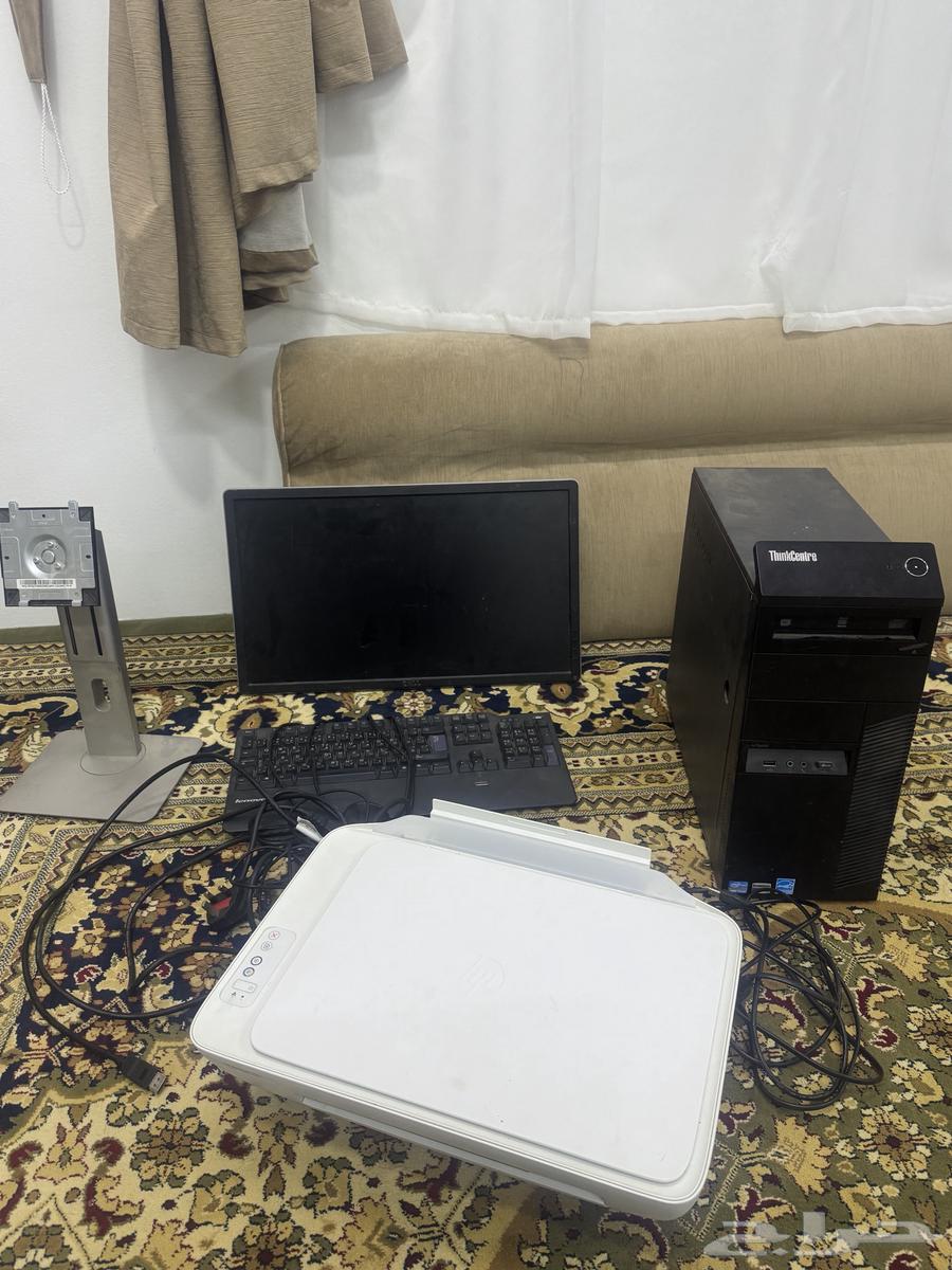 جهاز كمبيوتر مكتبي مع شاشه كبيره وطابه hp630830537962251114