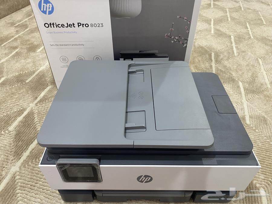 طابعة  HP OfficeJet Pro 8023 شبه جديدة فاتورة وضمان وكرتون63089159520003114