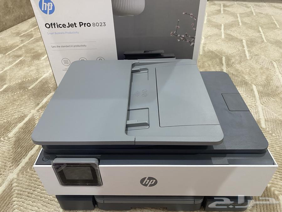 طابعة  HP OfficeJet Pro 8023 شبه جديدة فاتورة وضمان وكرتون63089159520003112