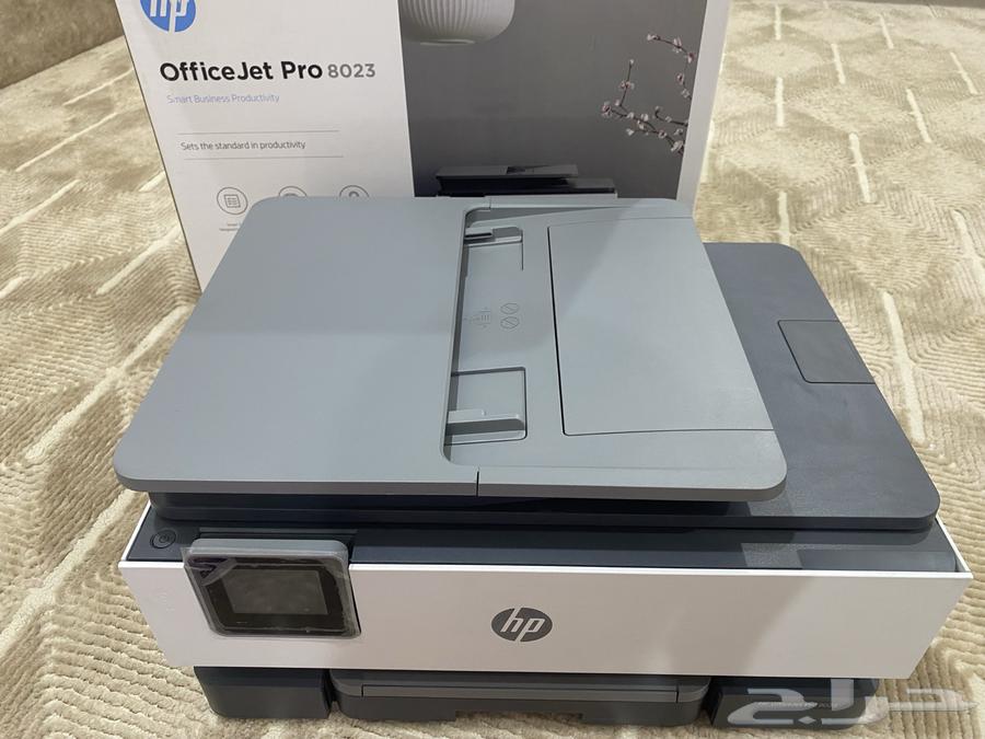 طابعة  HP OfficeJet Pro 8023 شبه جديدة فاتورة وضمان وكرتون63089159520003113