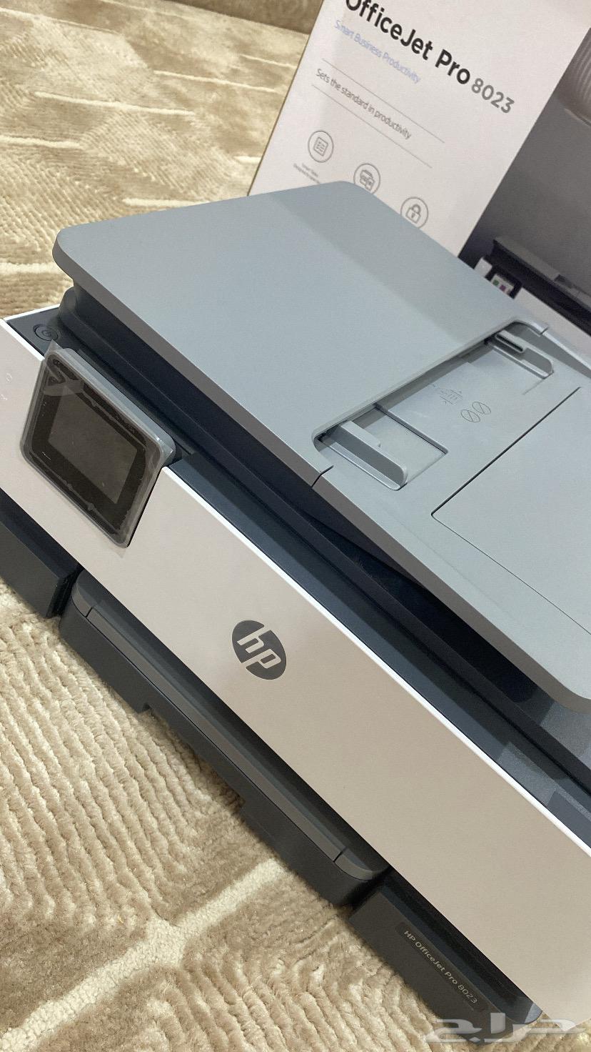 طابعة  HP OfficeJet Pro 8023 شبه جديدة فاتورة وضمان وكرتون63089159520003111