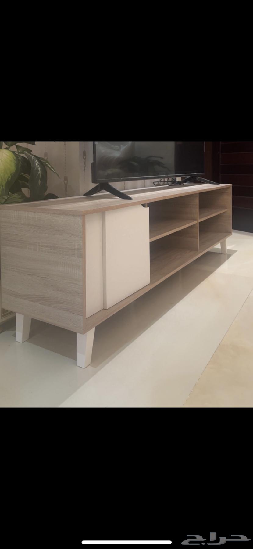 طاولات تلفزيون- طاولة تلفزيون أبيض63470199007105112