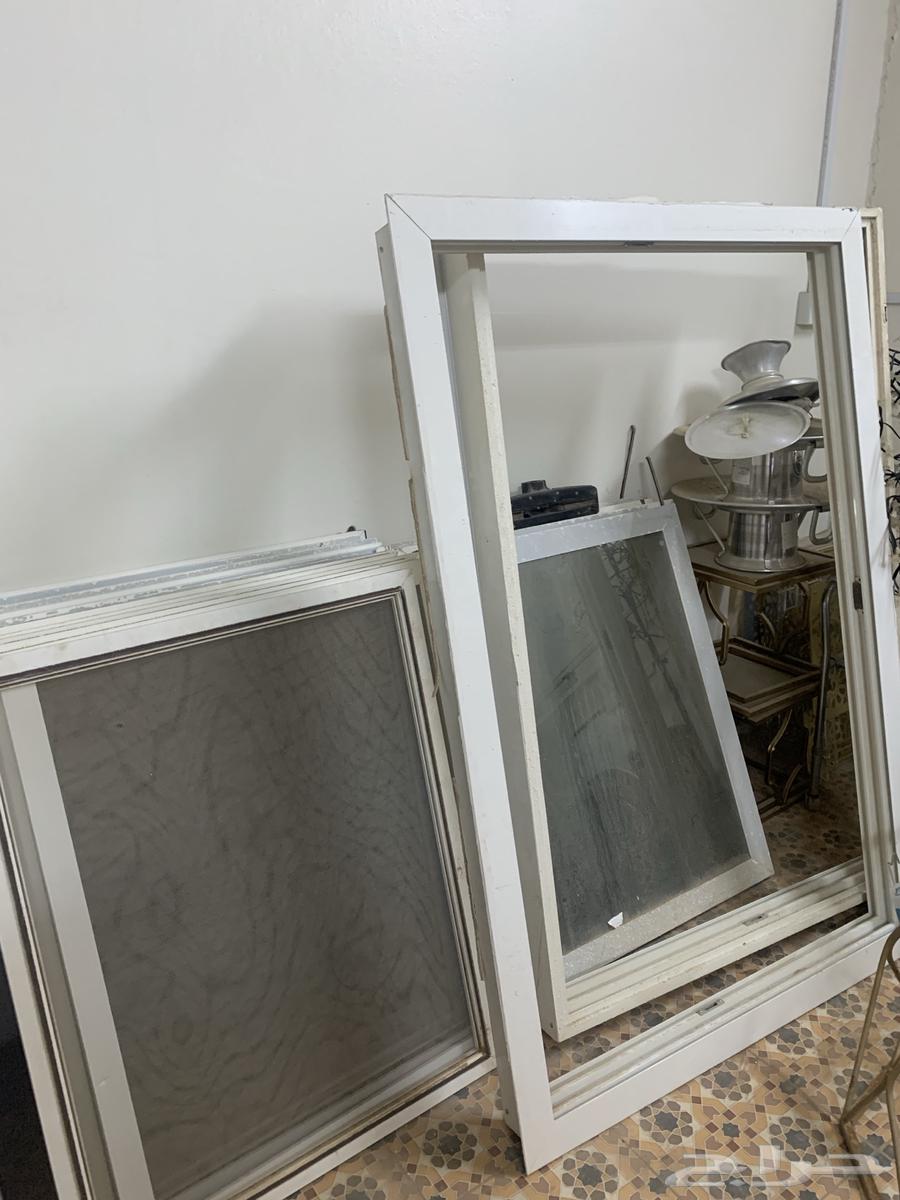 شبابيك عدد7زجاج سكوريت اللون عسلي عاكس ارتفاع93عرض 7563016516667395112