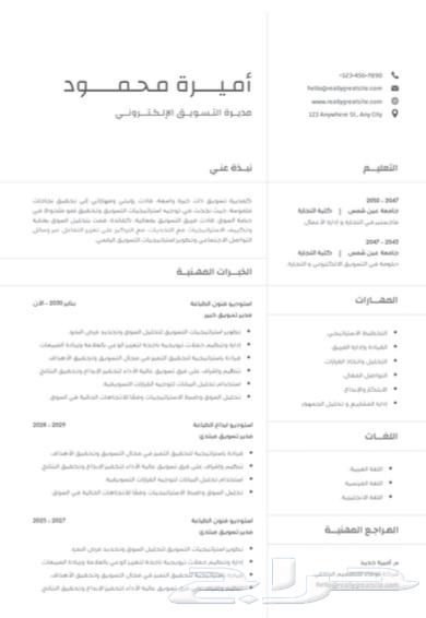 تصميم سيره ذاتيه630758081710101110