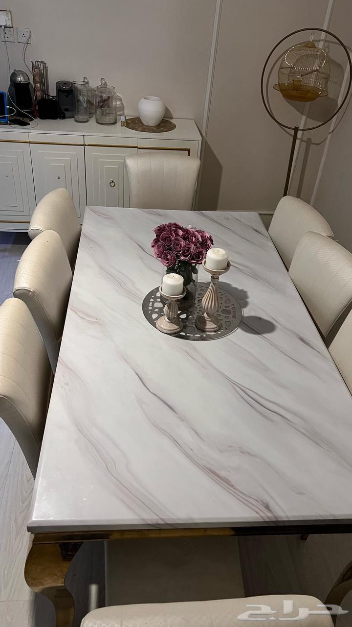 Dining table with 8 chairs, marble63075829014019111