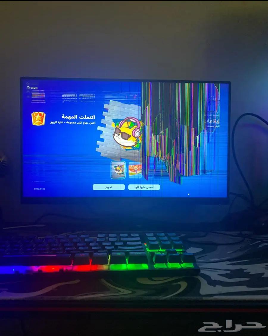 شاشه قيمنق مكسوره شوي للبيع بسعر رخييص63067157143425113