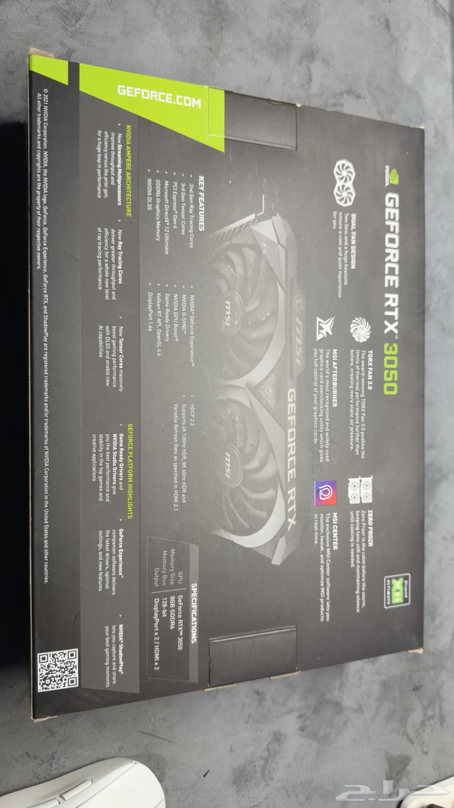 RTX 3050 Msi VENTUS 2x graphics card63062886633473113