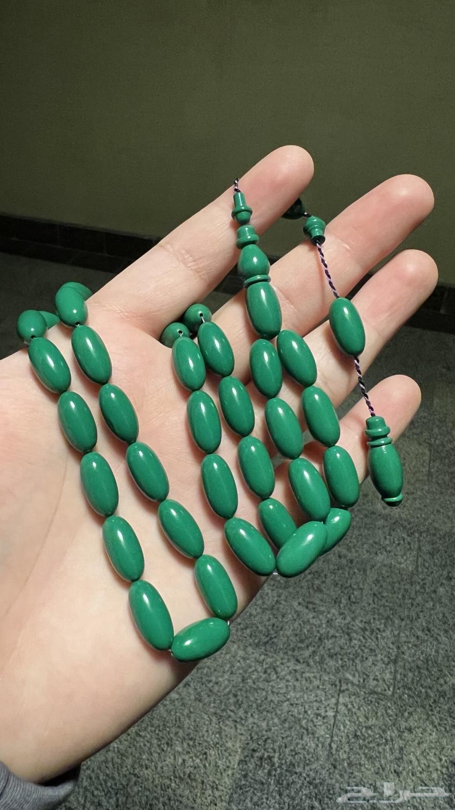 For sale, an old silver prayer beads set in national green color63055239945729111