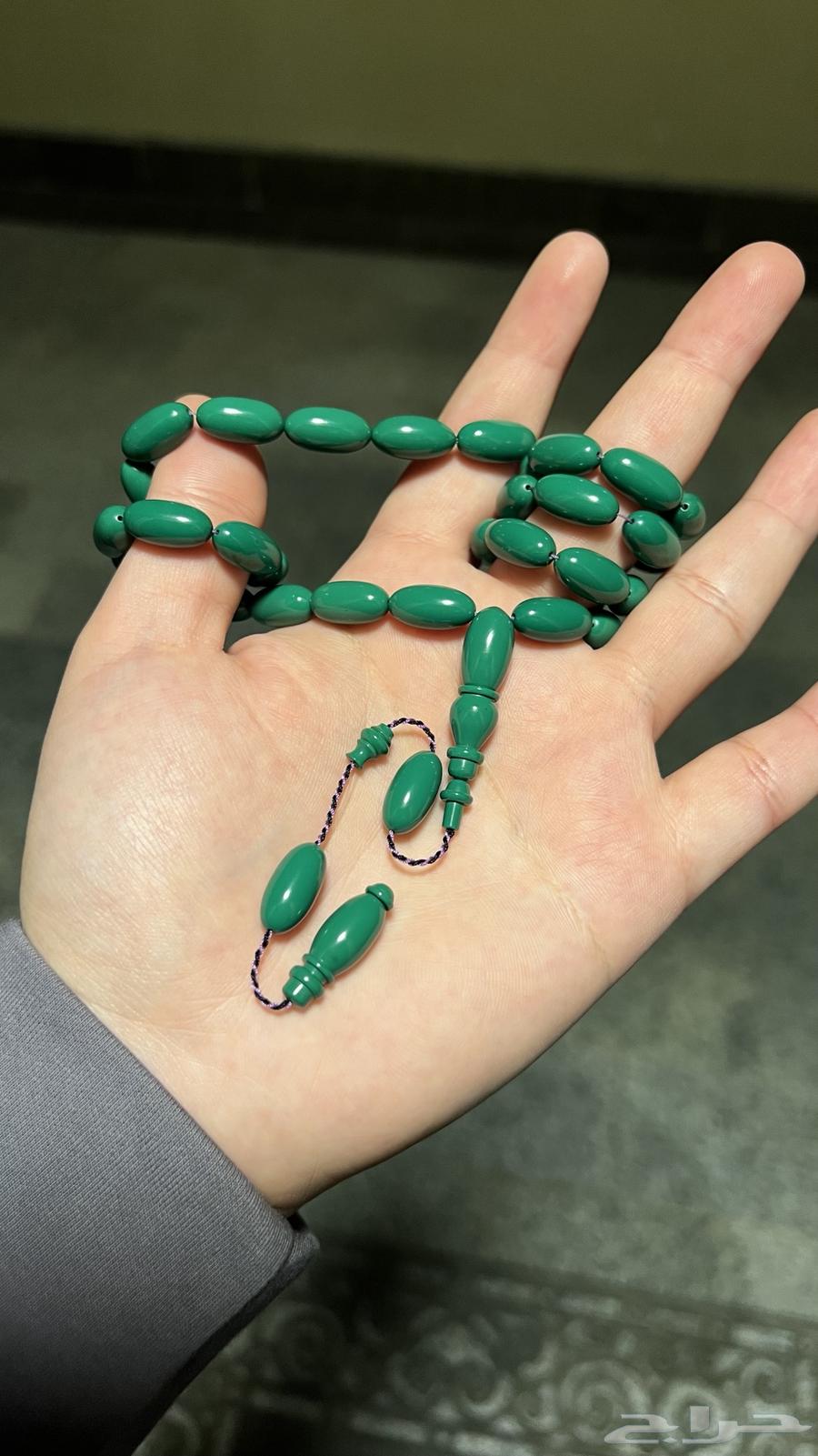 For sale, an old silver prayer beads set in national green color63055239945729112