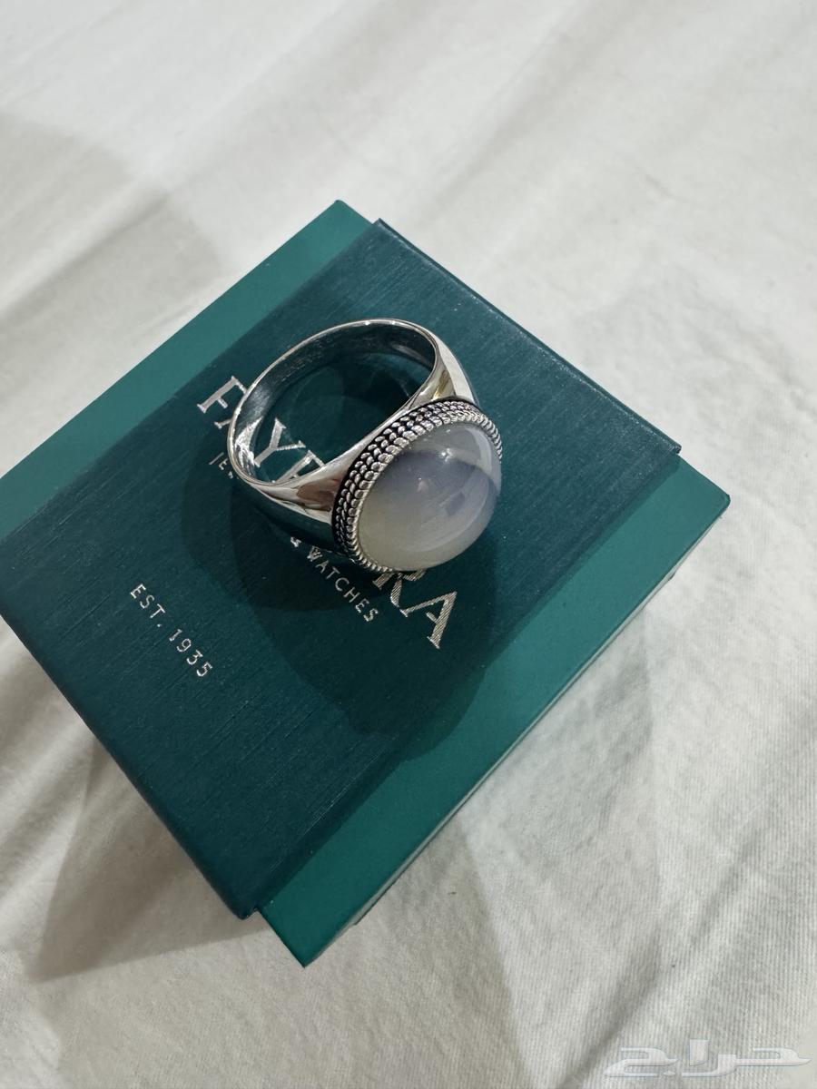 Khatem Faindra Men's Silver Ring (Rare Stone)63052048521091111