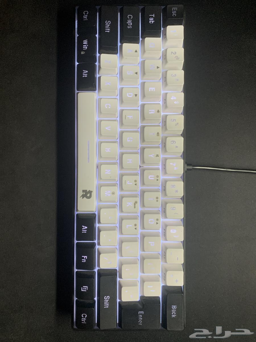 White and Black 60 Gaming Keyboard from Rock Pow63017593486595112