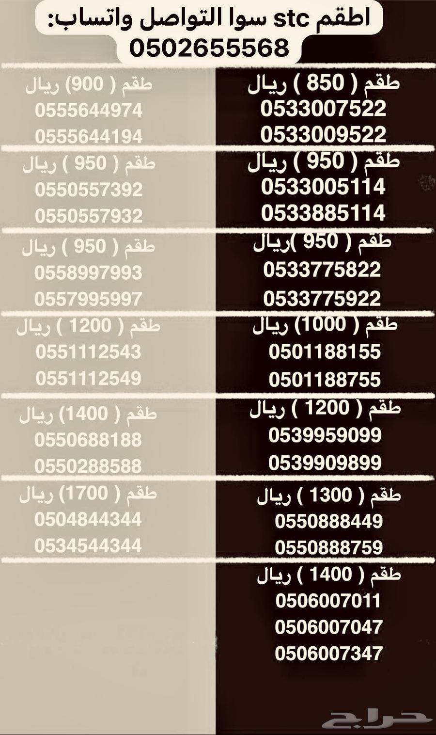 ارقام سوا مميزة630149630947871122