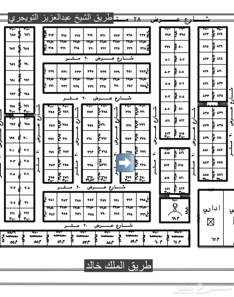 أرض سكنية بحي الحزم الملكي مخطط 1740 في المجمعة630133905328671113