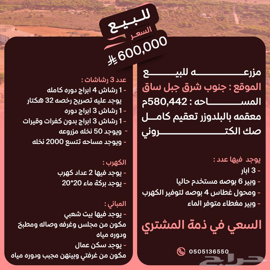مزرعة للبيع