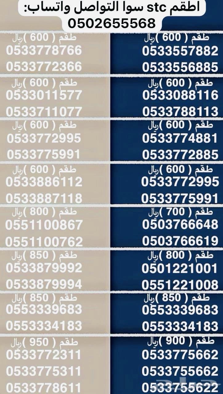 أرقام سوا مميزة63176381986817111