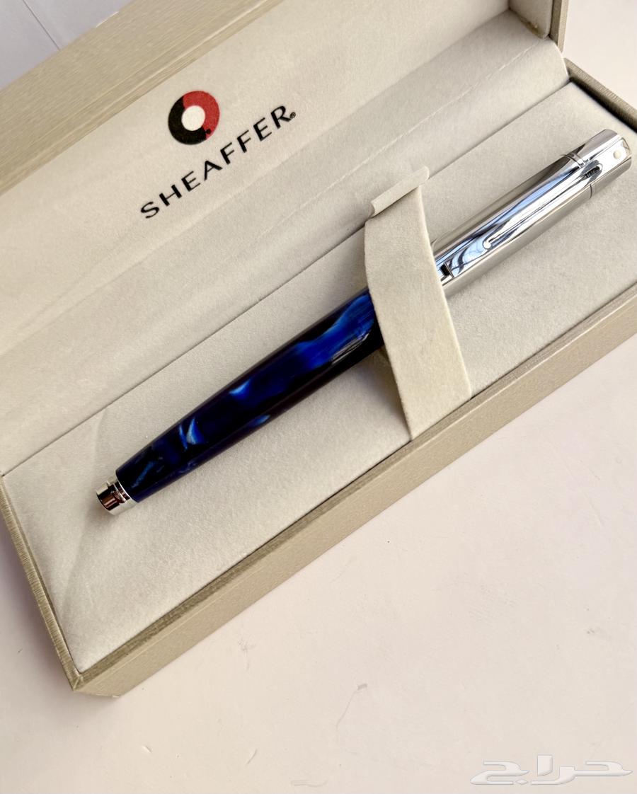 A new, unused Schiffer 300 pen in marble blue color63220521502978113