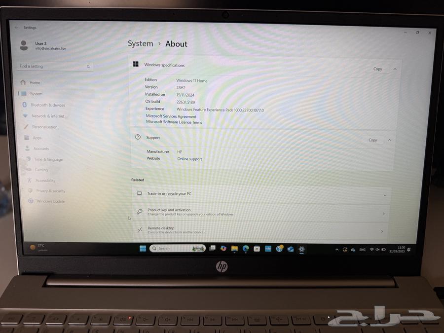 لابتوب Hp الجيل الثالث عشر بحالة ممتازة63420155082755111