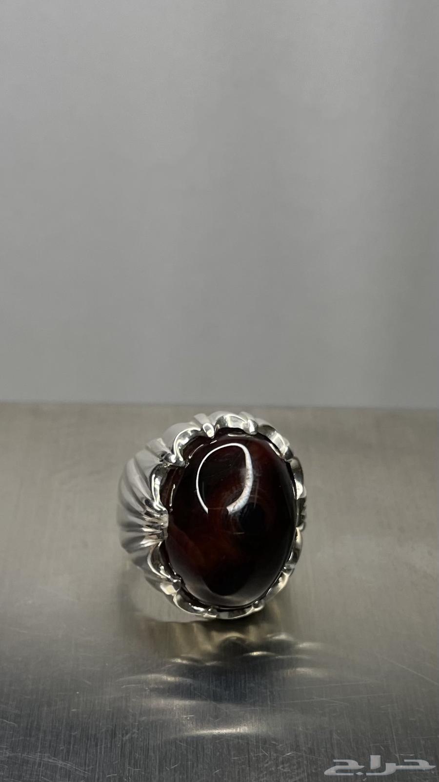 Luxury silver ring with Indian onyx stone (eye)63416491474049112