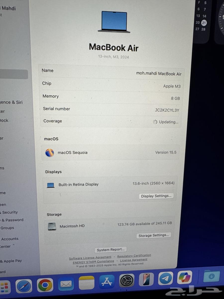 MacBook Air M3 2024 edition63413511863681111