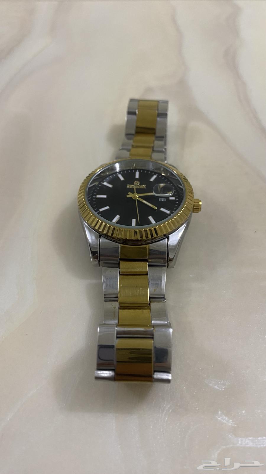ساعة يد رجاليه استيل swiszone gold نظيفه جدا63042079299842113