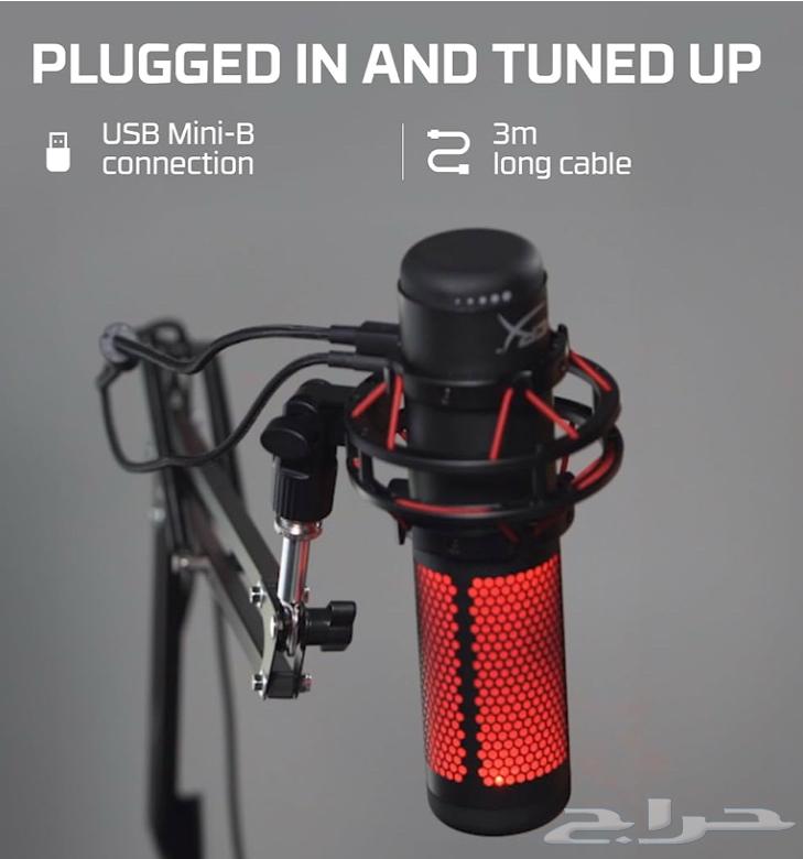 ميكروفون العاب مكثف USB كوادكاست من هايبر اكس  اسود63411780619523111