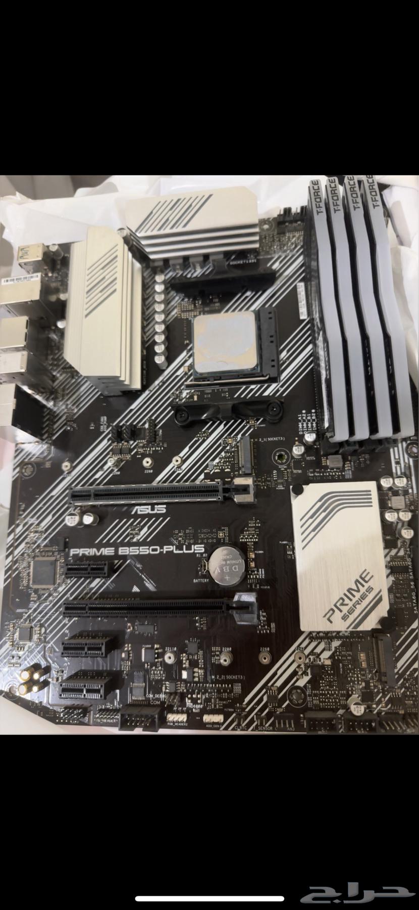 Processor and RAM mounted on a clean Asus motherboard630210646282251111