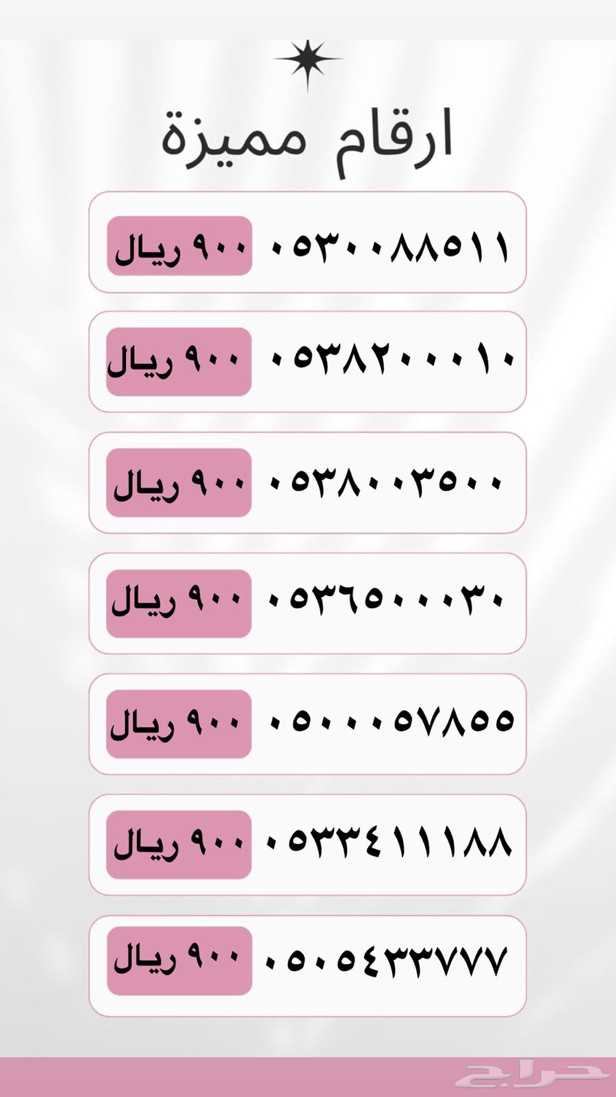 ارقام مميزة سوا للبيع من الاتصالات63402880281601112