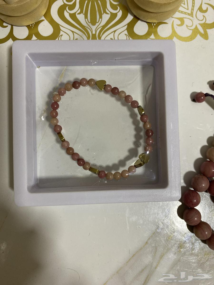 مسبحه وسوار و قلادة حجر كريم رودينيت Rhodonite63367002142082112